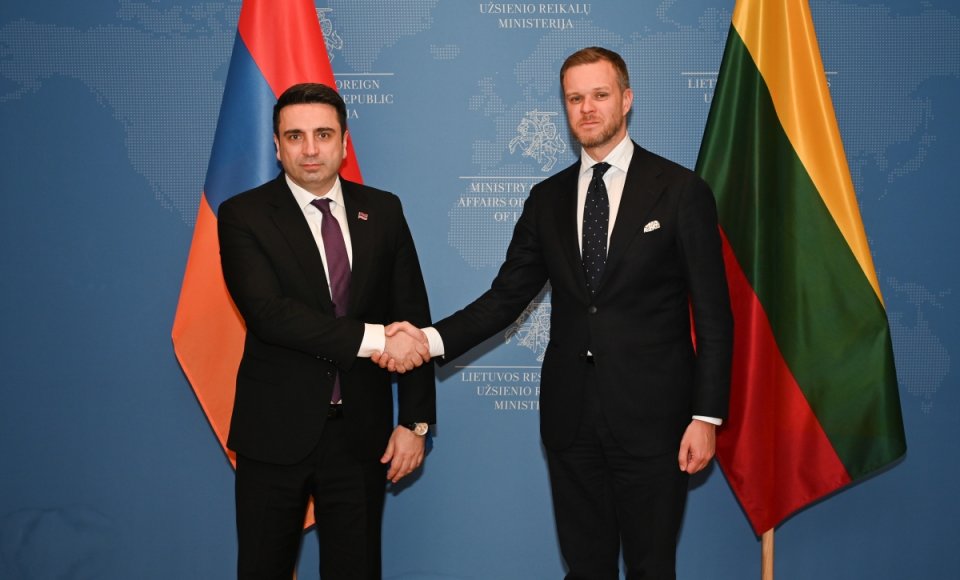 Landsbergis meets with the President of the National Assembly of Armenia: “Lithuania strongly supports Armenia in the fight for democracy and freedom”