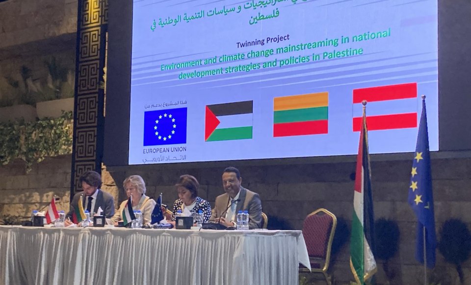 Lietuvos ir Austrijos ekspertai drauge su Palestinos aplinkos kokybės tarnyba pradeda įgyvendinti ES Dvynių projektą aplinkos ir klimato kaitos srityje