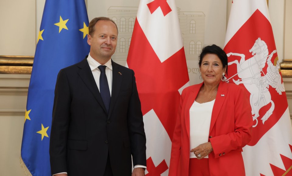 Ambassador Vitkauskas presented his letters of credence to the President of Georgia