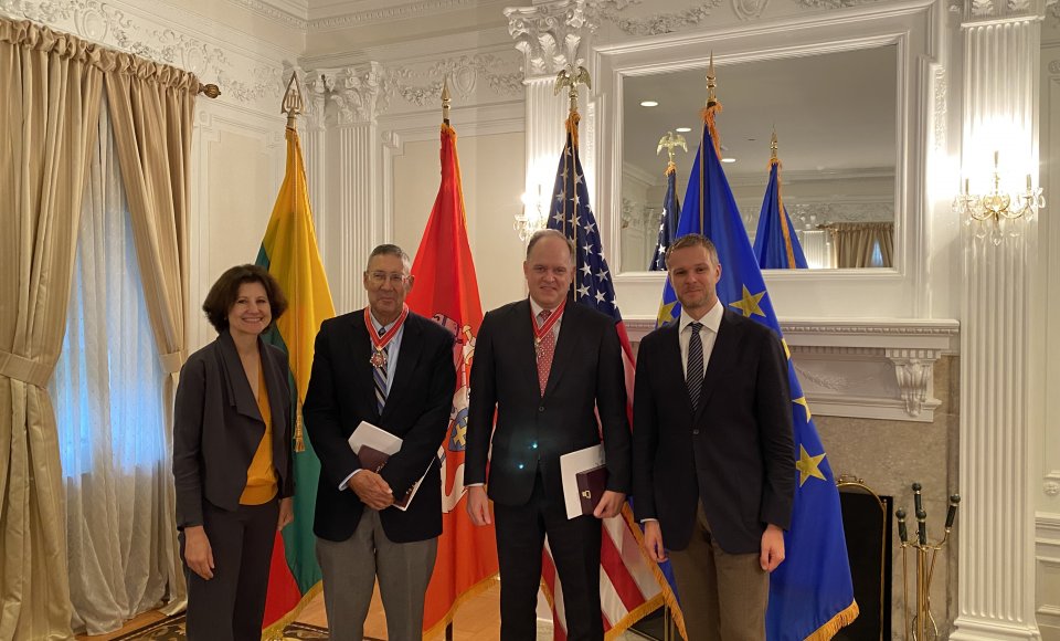 Landsbergis presents Lithuania’s Diplomacy Stars in Washington, D.C., for fostering bilateral relations