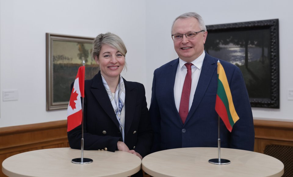  E. Meilūnas  susitikime su Kanados užsienio reikalų ministre: Kanada išlieka kertiniu transatlantiniu partneriu siekiant Ukrainos pergalės prieš agresorę