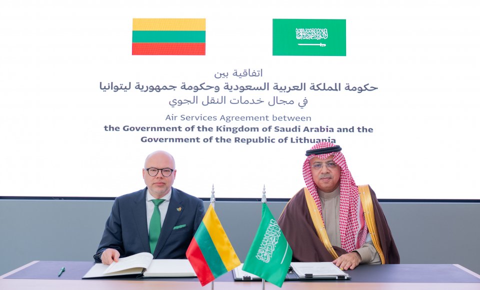 Lietuva ir Saudo Arabija pasirašė susitarimą dėl oro susisiekimo