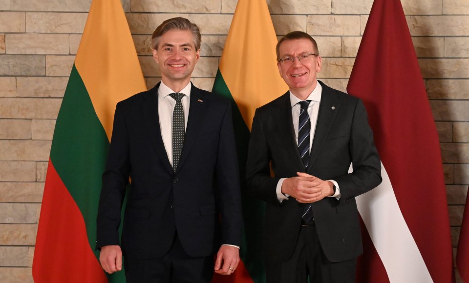 K. Budrys susitikime su Latvijos Prezidentu: išpuoliai prieš kritinę infrastruktūrą Baltijos jūroje reikalauja griežto ir ryžtingo atsako