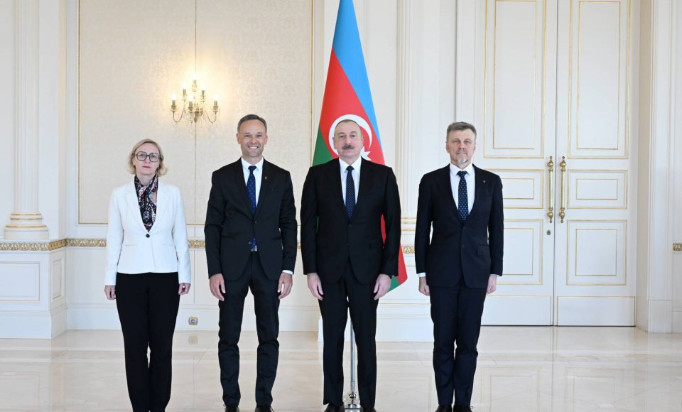 Ambasadorius K. Vaškelevičius įteikė skiriamuosius raštus Azerbaidžano prezidentui I. Alijevui