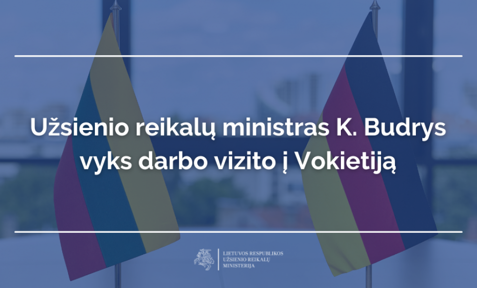 Ministras K. Budrys vyks darbo vizito į Vokietiją
