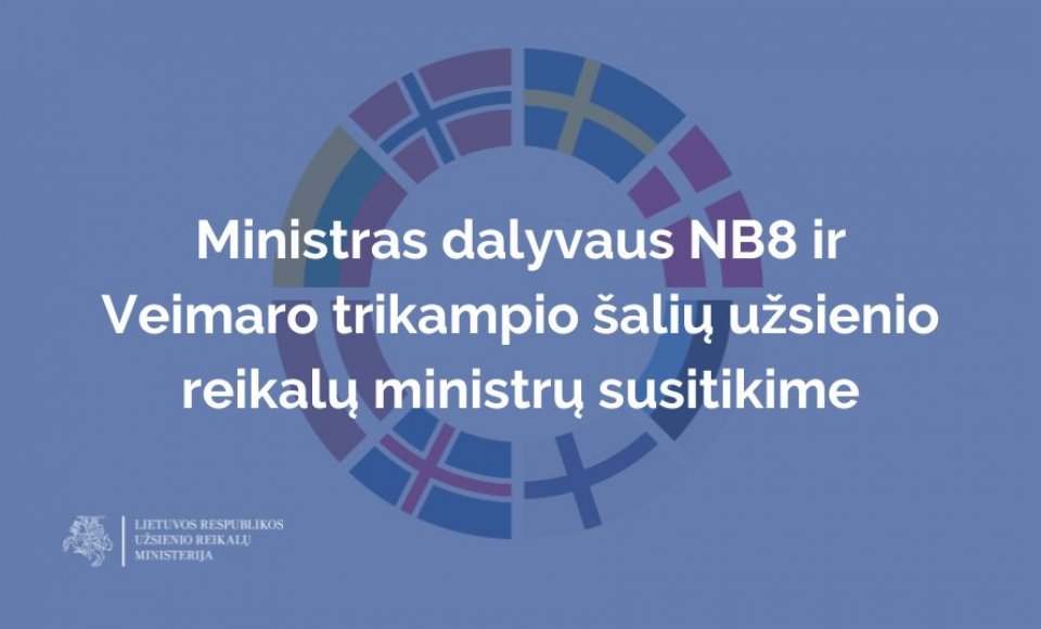 Ministras K. Budrys dalyvaus NB8 ir Veimaro trikampio šalių užsienio reikalų ministrų susitikime