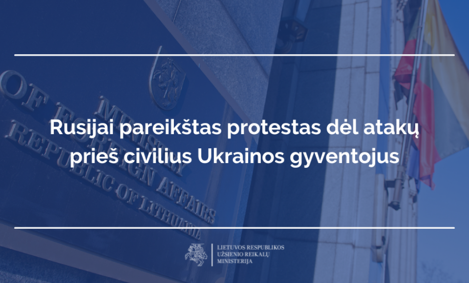 Rusijai pareikštas protestas dėl atakų prieš civilius Ukrainos gyventojus