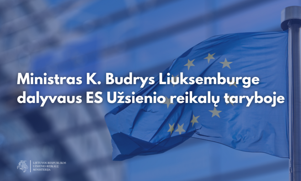 Ministras K. Budrys Liuksemburge dalyvaus ES Užsienio reikalų taryboje