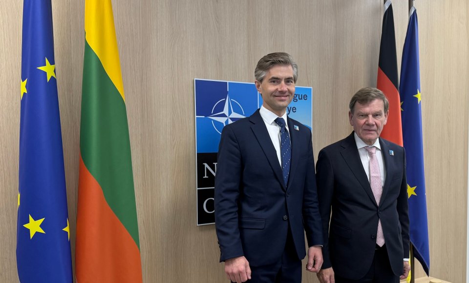 Minister Budrys met with German Foreign Minister Wadephulu in The Hague