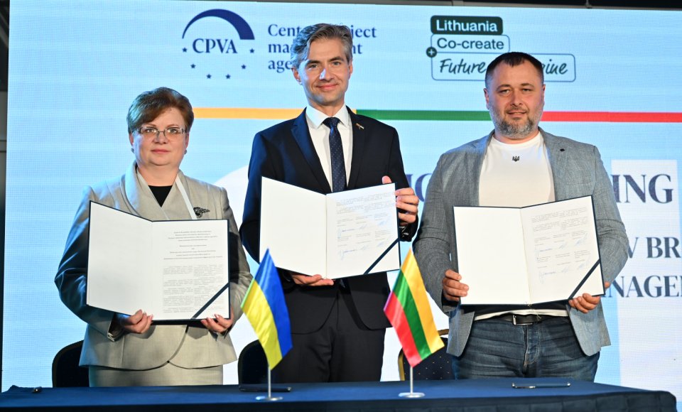 Kyjive K. Budrys atidarė Lietuvos Centrinės projektų valdymo agentūros filialą, kuris vykdys paramos projektus