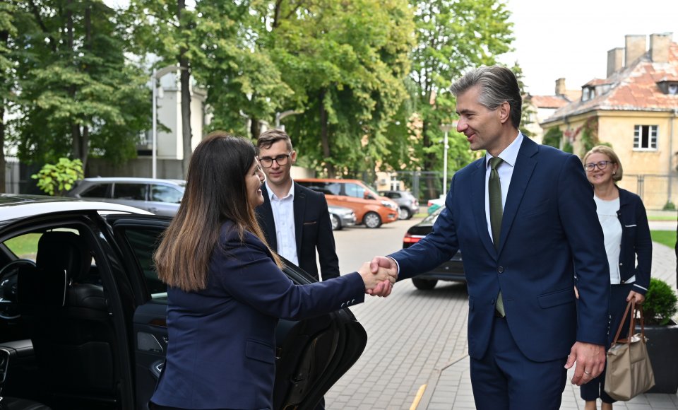 Minister spraw zagranicznych Litwy K. Budrys spotkał się w Wilnie z ministrem spraw zagranicznych Palestyny