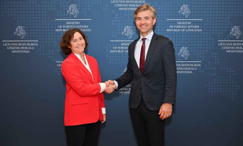 Le ministre Kęstutis Budrys a rencontré la nouvelle ambassadrice de France