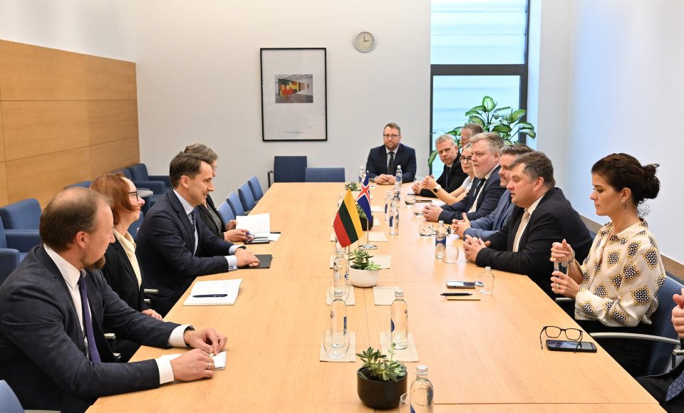 Wiceminister Mitkus spotkał się z delegacją Komisji Spraw Zagranicznych islandzkiego parlamentu, przebywającą z wizytą na Litwie