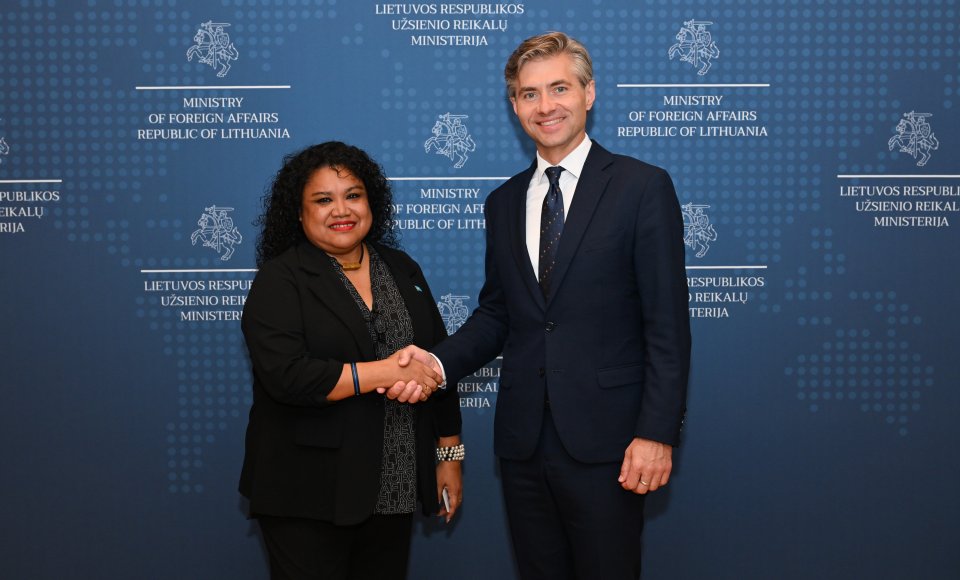 K. Budrys susitiko su Palau Respublikos teisingumo ministre J. S. Olegeriil