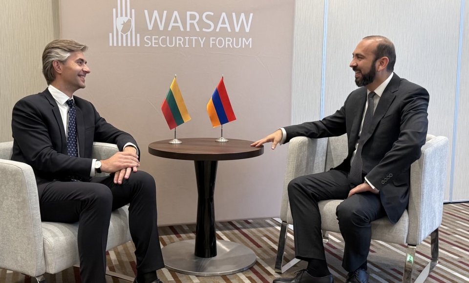 Kęstutis Budrys a rencontré le ministre arménien des Affaires étrangères à Varsovie