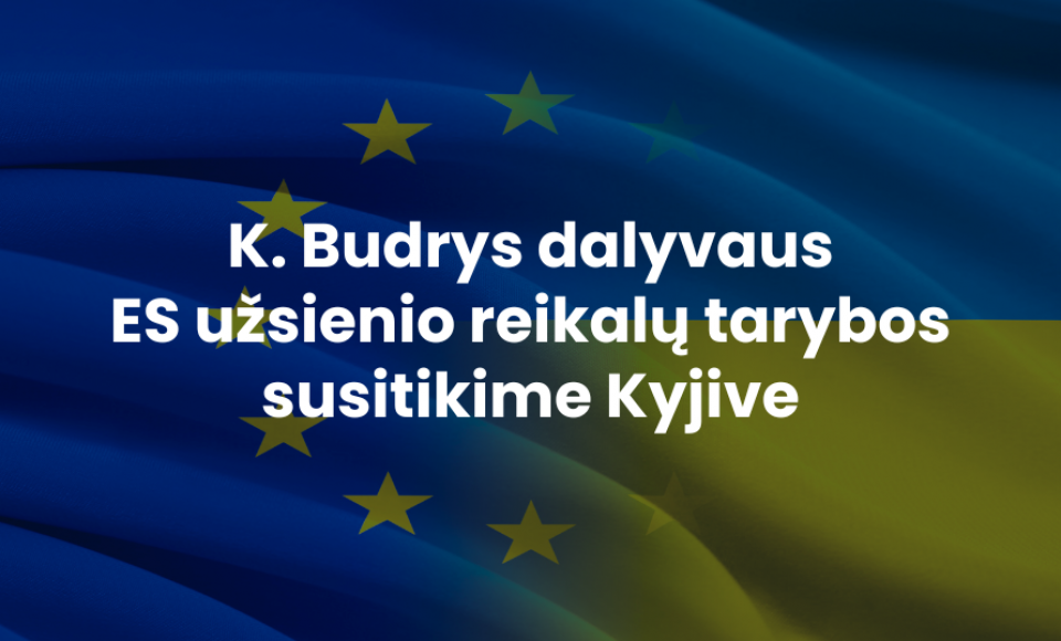 K. Budrys dalyvaus ES užsienio reikalų tarybos susitikime Kyjive