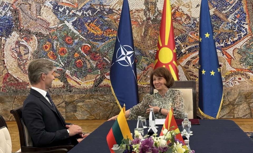 Budrys met with the President and Prime Minister of North Macedonia in Skopje