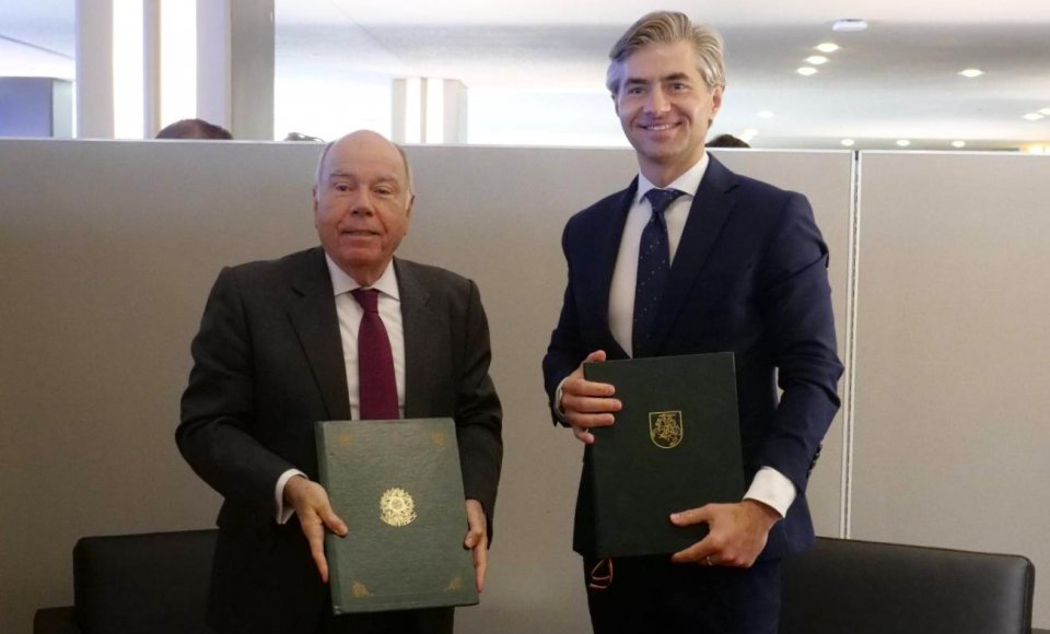 Lietuva ir Brazilija stiprina bendradarbiavimą: K. Budrys su Brazilijos užsienio reikalų ministru pasirašė susitarimą švietimo ir mokslo srityje