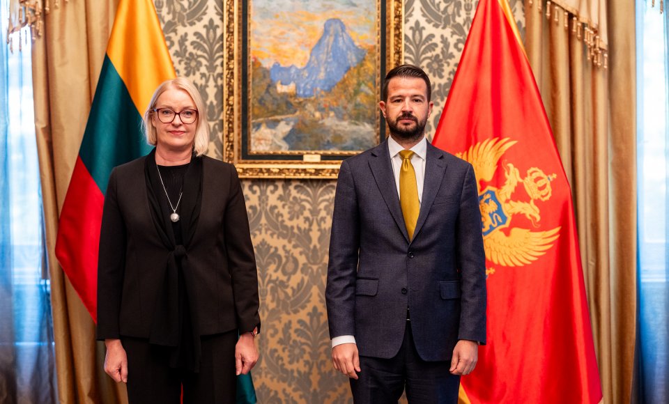 Ambasadorė L. Gubrevičiūtė įteikė skiriamuosius raštus Juodkalnijos Prezidentui