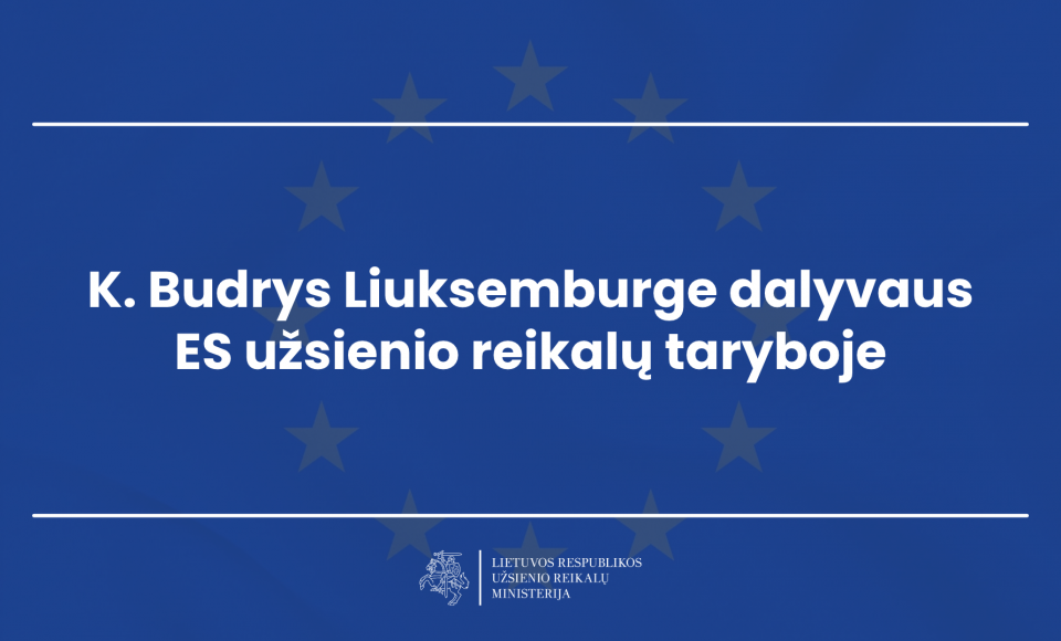 K. Budrys Liuksemburge dalyvaus ES užsienio reikalų taryboje