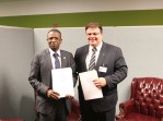 L.Linkevičius and El Anrif Said Hassane, Minister of External Relations of the Union of Comoros