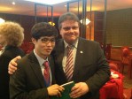 Linkevičius and Shin Dong-hyuk, a North Korean dissident 