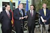 Iš kairės: R.Sikorskis, D.Rupelis, P.Vatiekūnas, C.Bildtas ELTA nuotr.