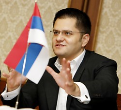 Kopijuos: V.Jeremičių labiausiai domino Klaipėdos laisvoji ekonominė zona, nes tokią norima įkurti ir Serbijoje. N.Jankausko nuotr.