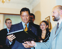 François Xavier Nieberding (left) with Eugenijus Gentvilas MEP